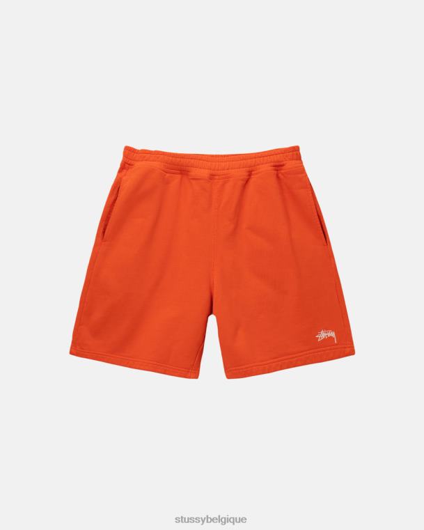 sueurs short en molleton à logo surteint unisexe orange STUSSY V46H154