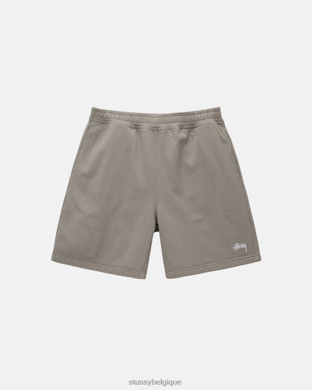 sueurs short en molleton à logo surteint unisexe sable STUSSY V46H156