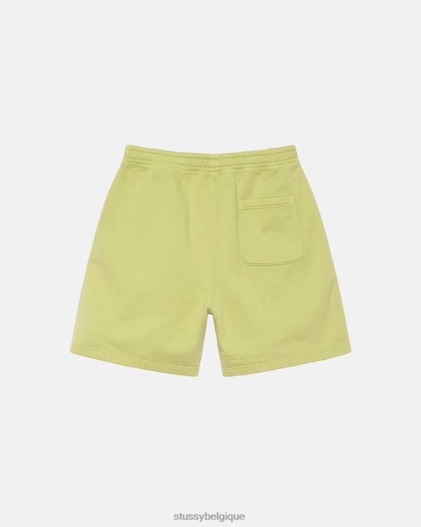 sueurs short en molleton à logo surteint unisexe vert pâle STUSSY V46H132