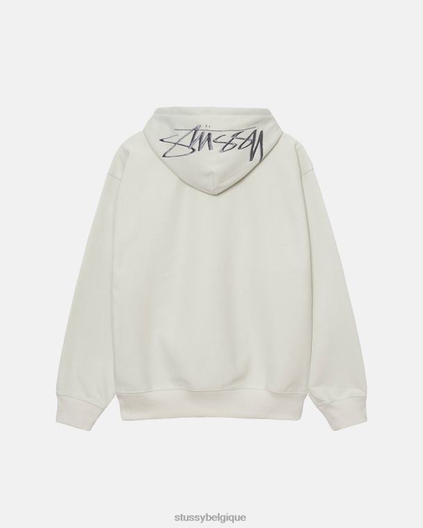 sueurs sweat à capuche appliqué au dos unisexe calcul STUSSY V46H208