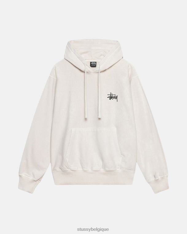sueurs sweat à capuche basic pigment-dyed unisexe naturel STUSSY V46H189