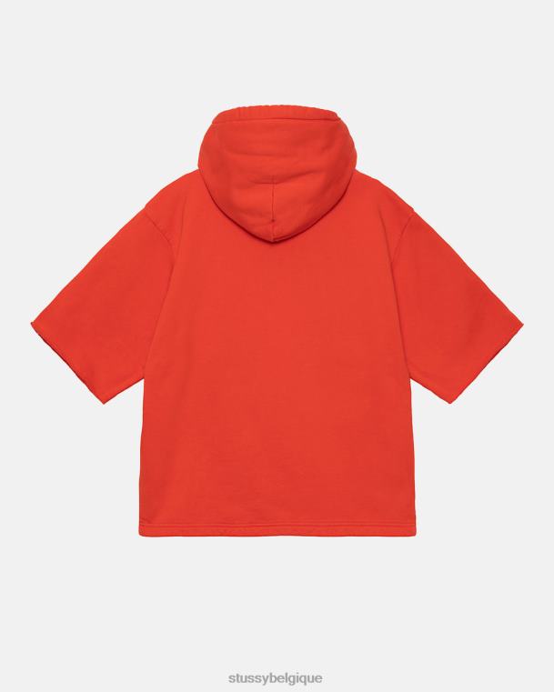 sueurs sweat à capuche court ss boxy unisexe orange foncé STUSSY V46H162