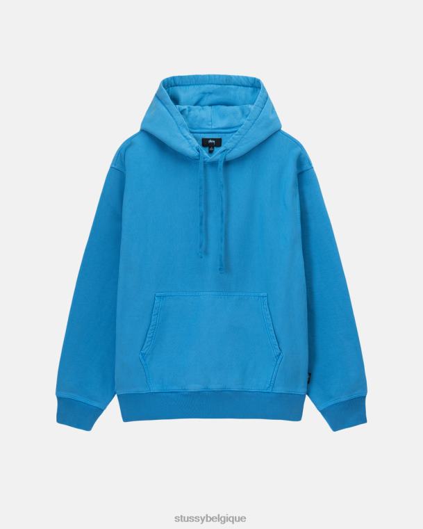 sueurs sweat à capuche en polaire à teinture pigmentaire unisexe bleu STUSSY V46H220