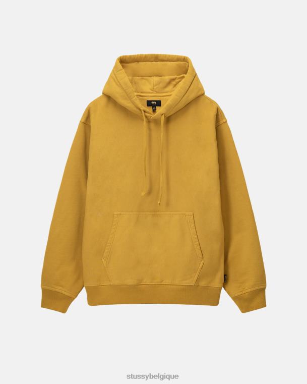 sueurs sweat à capuche en polaire à teinture pigmentaire unisexe or STUSSY V46H226