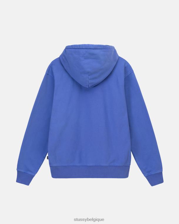sueurs sweat à capuche en polaire à teinture pigmentaire unisexe outremer STUSSY V46H231