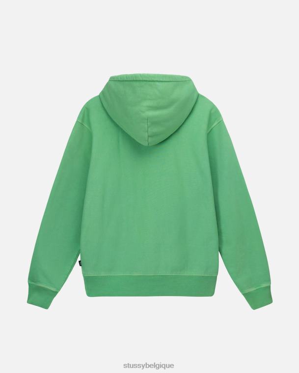 sueurs sweat à capuche en polaire à teinture pigmentaire unisexe vert STUSSY V46H235