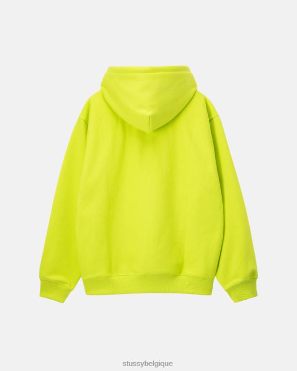 sueurs sweat à capuche à logo appliqué unisexe citron vert STUSSY V46H207
