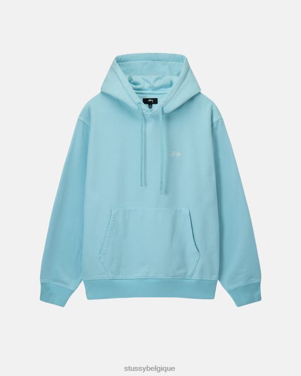 sueurs sweat à capuche à logo surteint unisexe bleu STUSSY V46H148