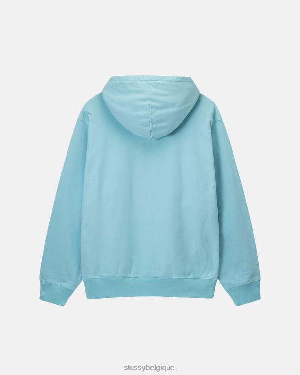 sueurs sweat à capuche à logo surteint unisexe bleu STUSSY V46H148