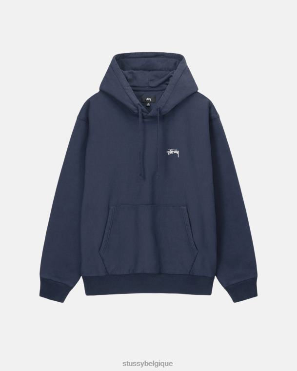 sueurs sweat à capuche à logo surteint unisexe marine STUSSY V46H143
