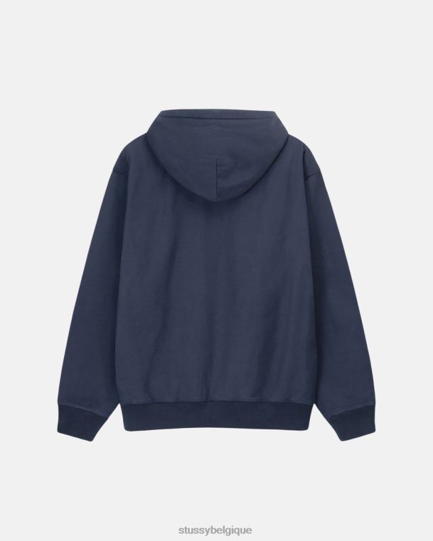 sueurs sweat à capuche à logo surteint unisexe marine STUSSY V46H143