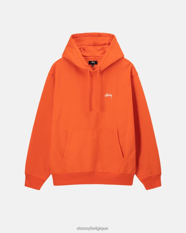 sueurs sweat à capuche à logo surteint unisexe orange STUSSY V46H151