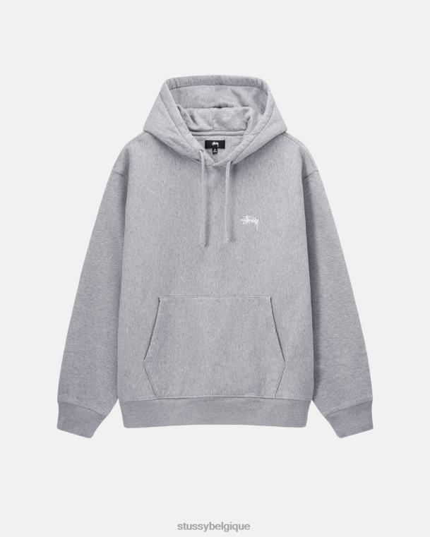 sueurs sweat à capuche à logo unisexe gris chiné STUSSY V46H138
