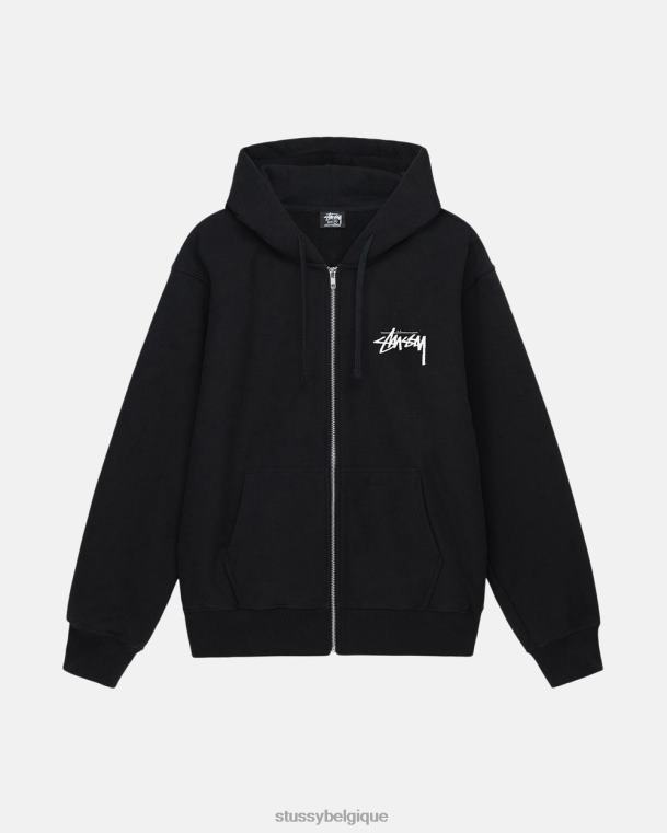 sueurs sweat zippé sara unisexe noir STUSSY V46H166