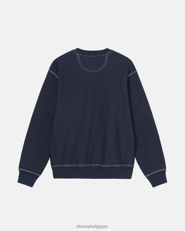 sueurs étiquette à coutures contrastées unisexe marine STUSSY V46H218