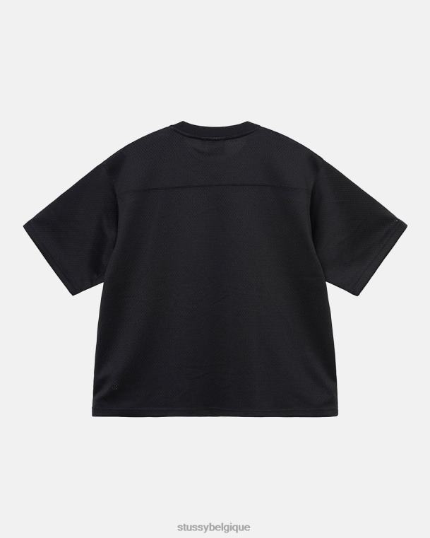 tees maillot de football en maille 4x4 unisexe noir STUSSY V46H513