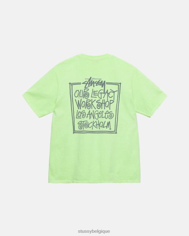 tees notre t-shirt teint par pigments à cadre hérité unisexe paradis STUSSY V46H26