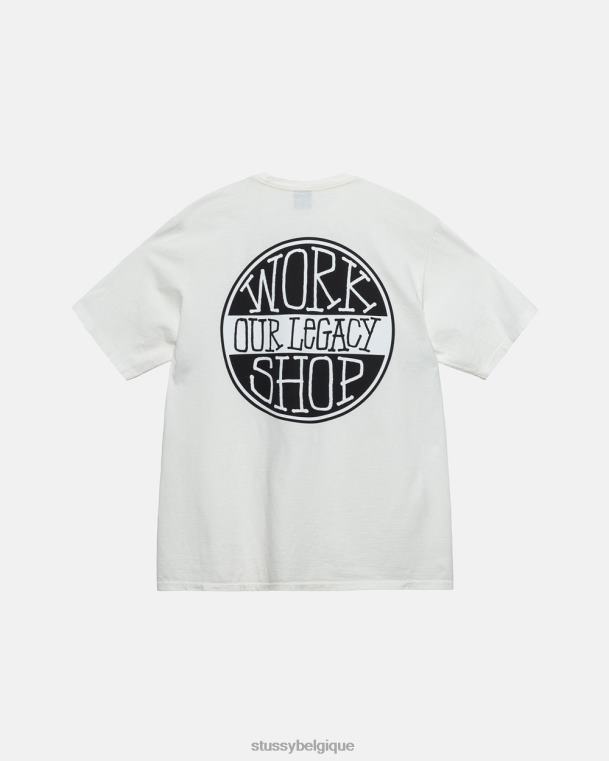 tees notre t-shirt teint par pigments à pois hérité unisexe naturel STUSSY V46H28