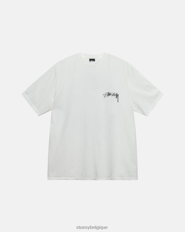 tees notre t-shirt teint par pigments à pois hérité unisexe naturel STUSSY V46H28