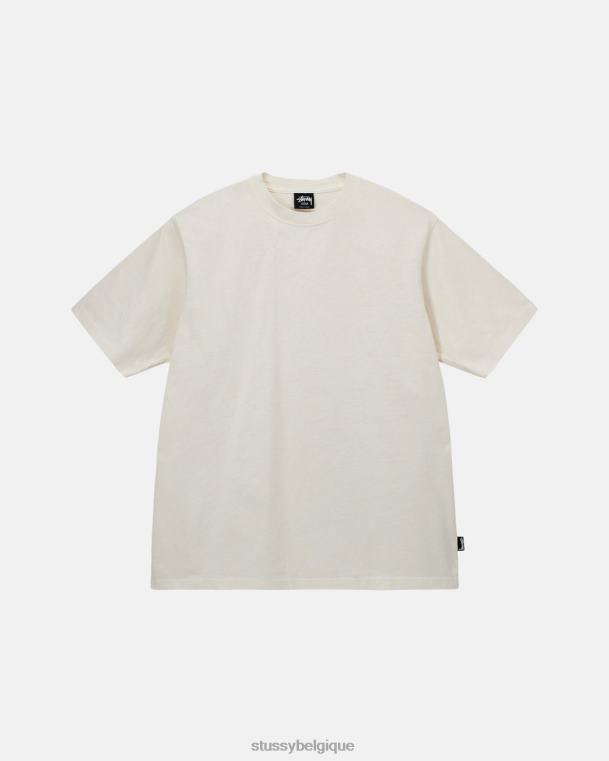tees équipage teint en pigment épais unisexe naturel STUSSY V46H68