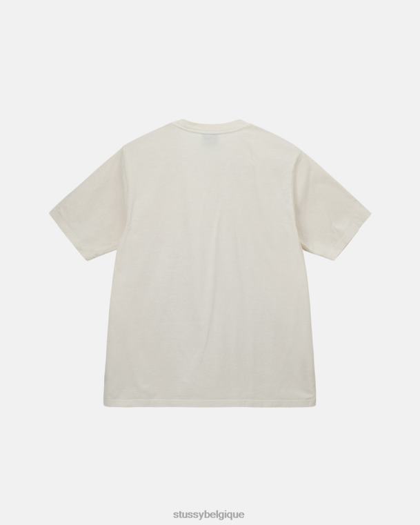 tees équipage teint en pigment épais unisexe naturel STUSSY V46H68