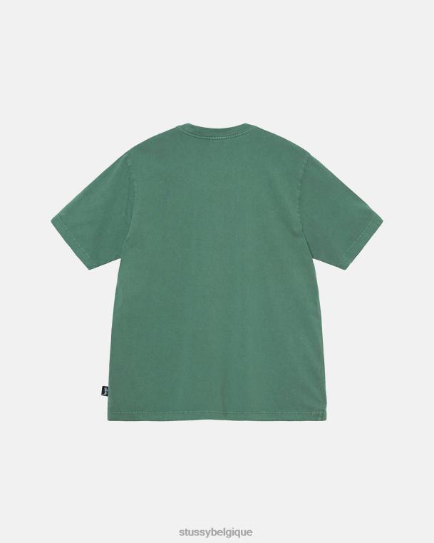 tees équipage teint en pigment épais unisexe pin STUSSY V46H71