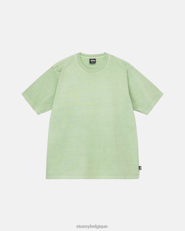 tees équipage teint en pigment épais unisexe vert STUSSY V46H72