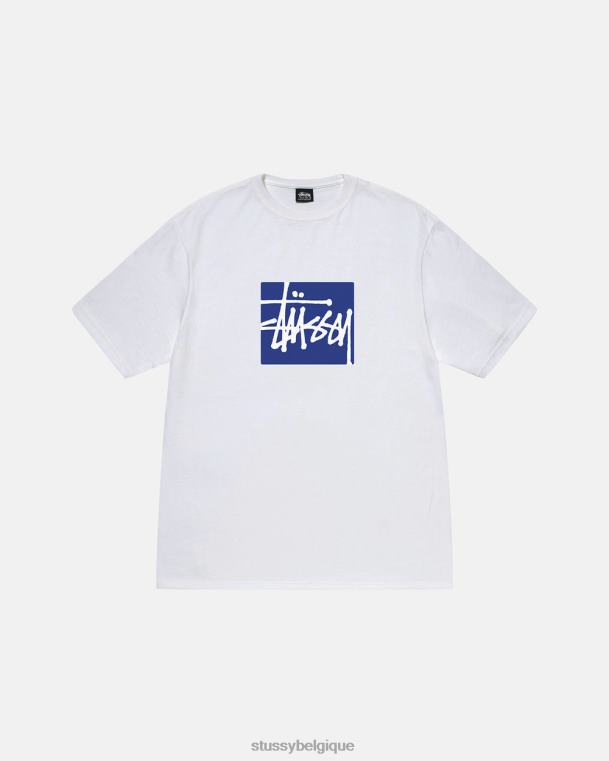 tees té de boîte de stock unisexe blanc STUSSY V46H10