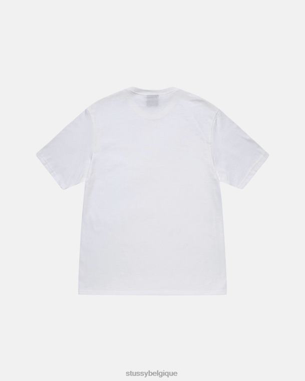 tees té de boîte de stock unisexe blanc STUSSY V46H10