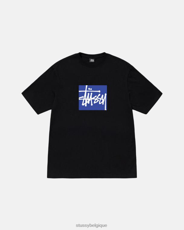 tees té de boîte de stock unisexe noir STUSSY V46H9