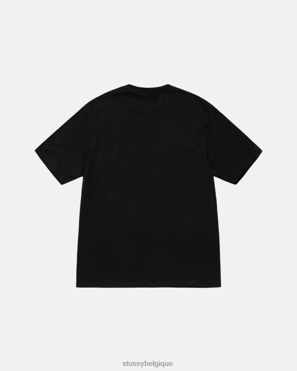 tees té de boîte de stock unisexe noir STUSSY V46H9