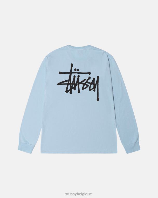 tees t-shirt basic pigment teint unisexe bleu ciel STUSSY V46H66