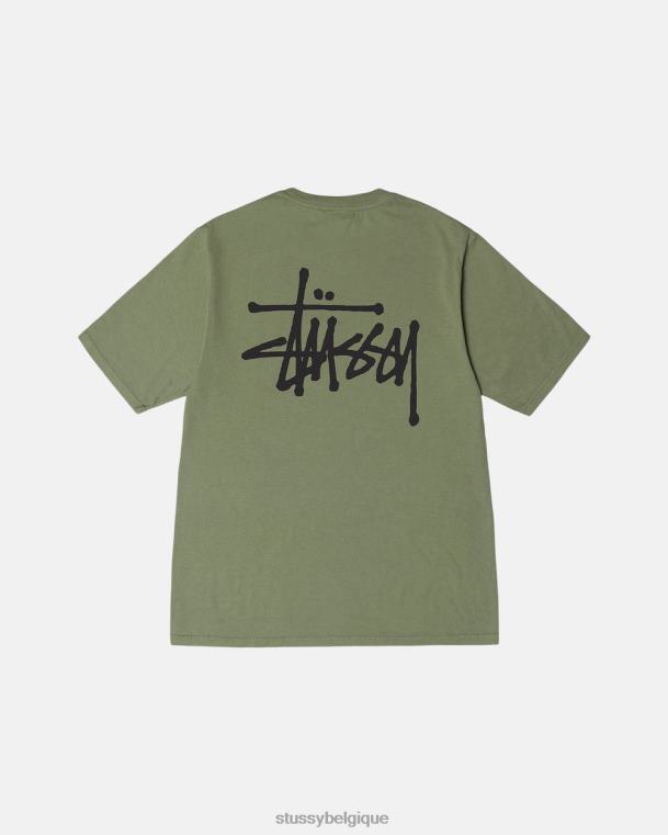 tees t-shirt basique teint par pigments unisexe artichaut STUSSY V46H32