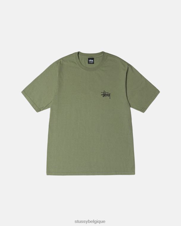tees t-shirt basique teint par pigments unisexe artichaut STUSSY V46H32