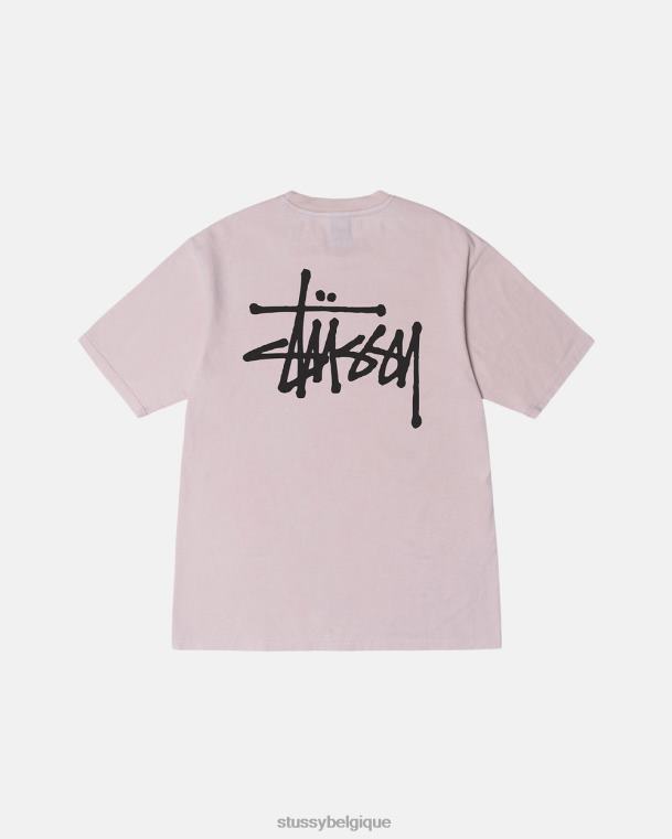 tees t-shirt basique teint par pigments unisexe rougir STUSSY V46H33
