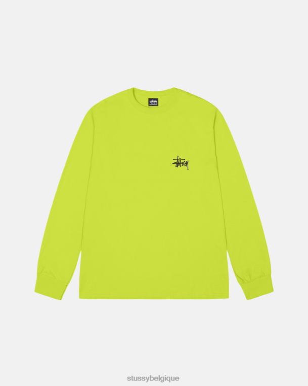 tees t-shirt de base ls unisexe citron vert STUSSY V46H59