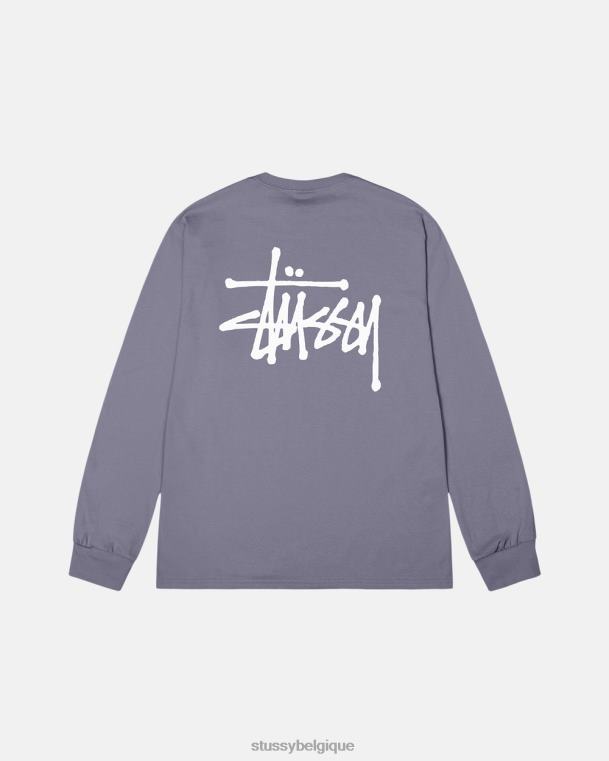 tees t-shirt de base ls unisexe mauve STUSSY V46H58