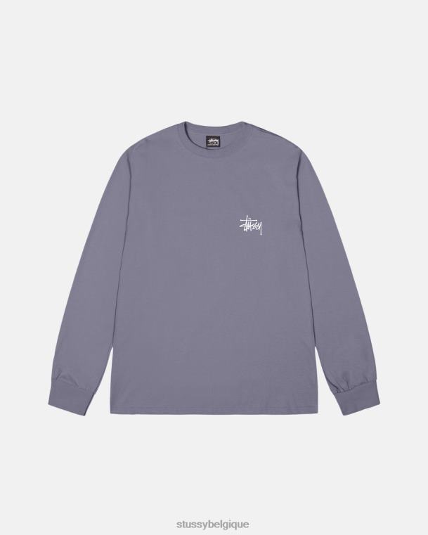 tees t-shirt de base ls unisexe mauve STUSSY V46H58