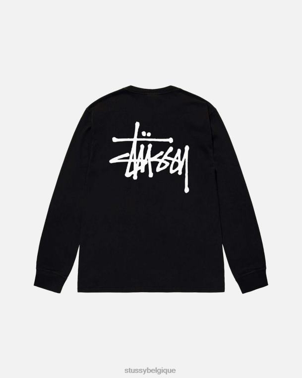 tees t-shirt de base ls unisexe noir STUSSY V46H55