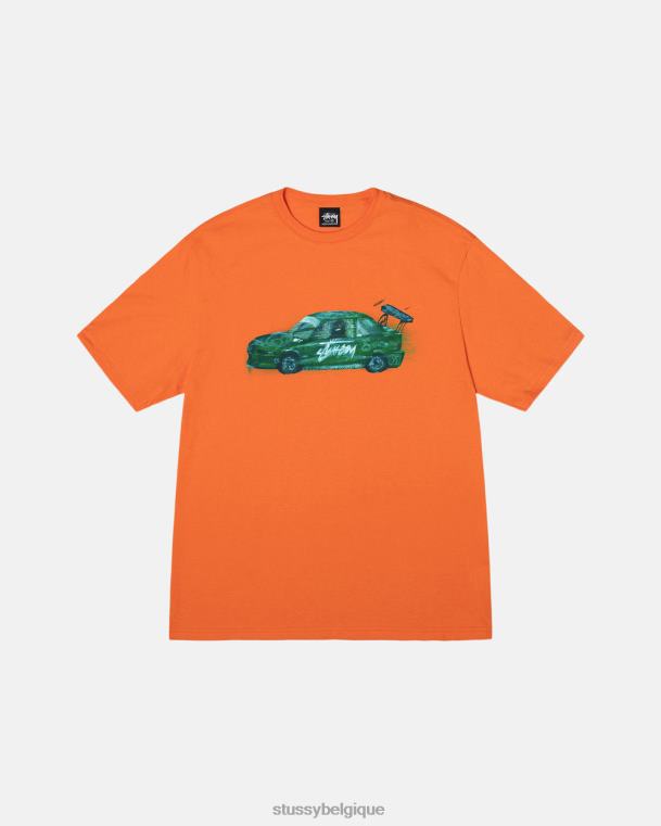 tees t-shirt de voiture de course unisexe corail STUSSY V46H23