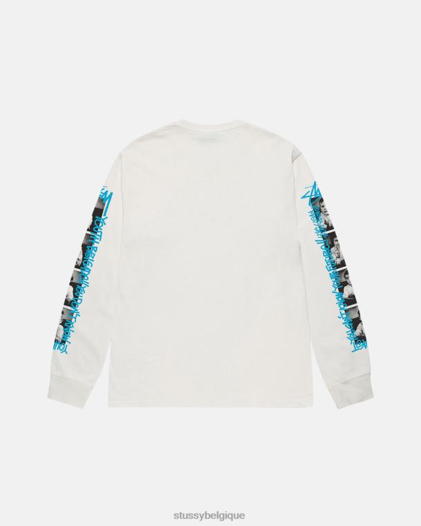 tees t-shirt ls teint pigmenté de la brigade des jeunes unisexe naturel STUSSY V46H52