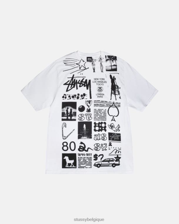 tees t-shirt sara unisexe blanc STUSSY V46H47