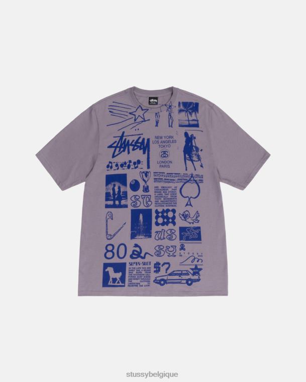 tees t-shirt sara unisexe mauve STUSSY V46H46