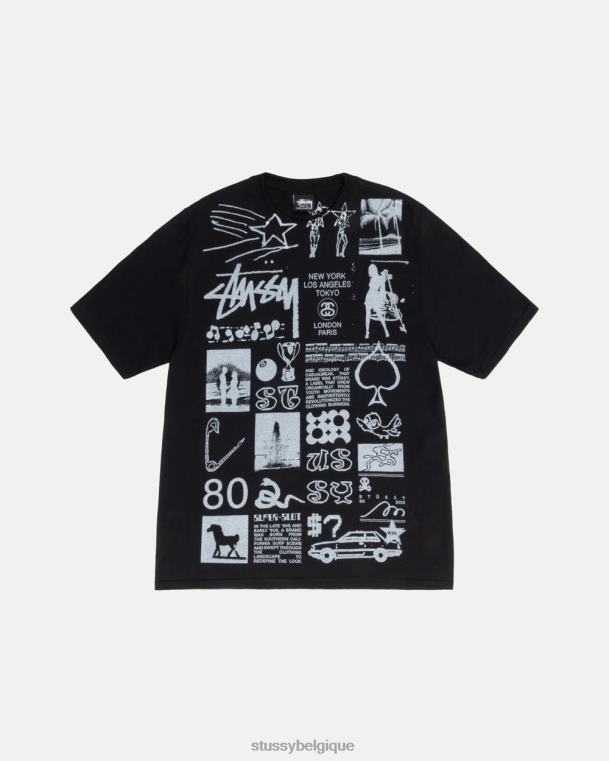 tees t-shirt sara unisexe noir STUSSY V46H45