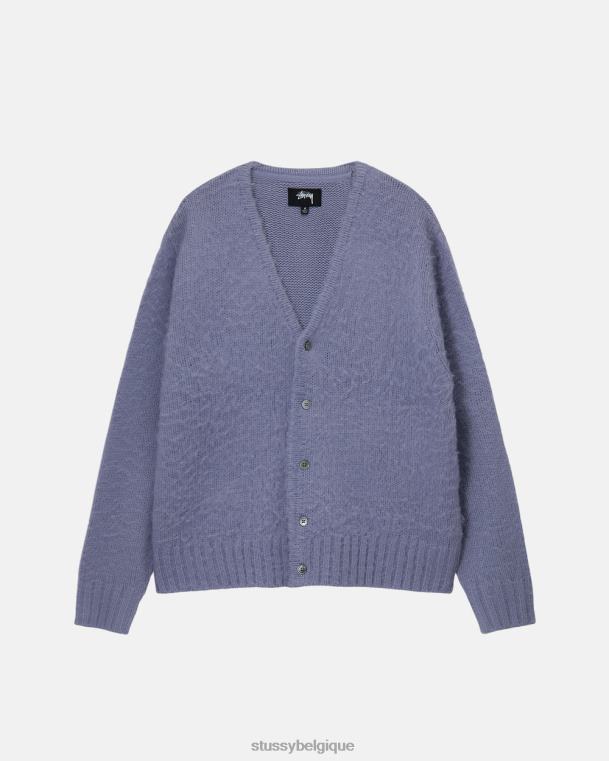 tricots cardigan brossé unisexe lavande STUSSY V46H261
