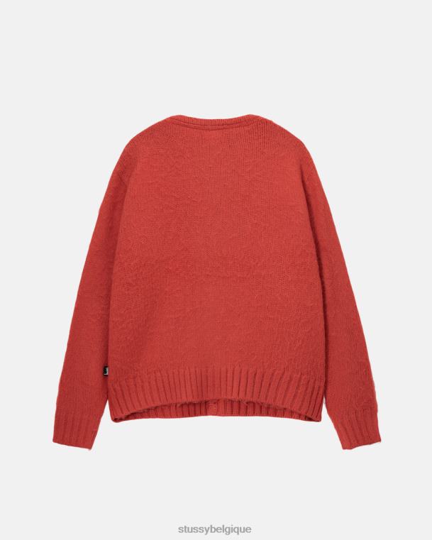 tricots cardigan brossé unisexe rouge STUSSY V46H262