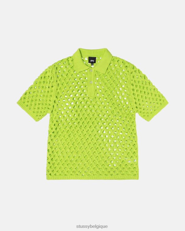 tricots pull polo grosse maille unisexe chaux STUSSY V46H245