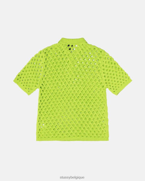 tricots pull polo grosse maille unisexe chaux STUSSY V46H245