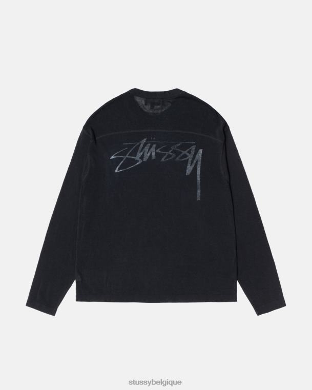 tricots équipe de football légère unisexe noir STUSSY V46H251