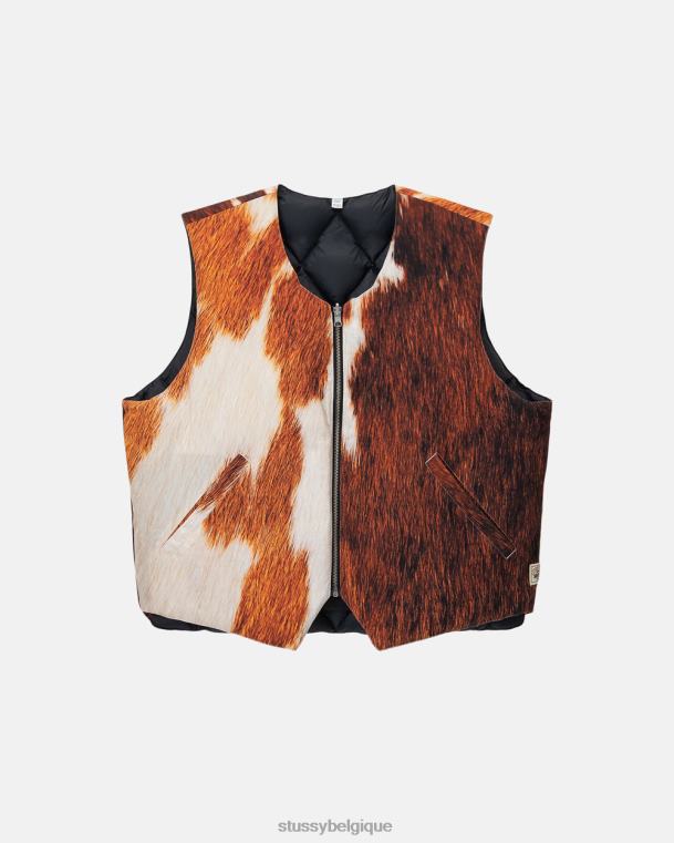 vêtements d'extérieur gilet matelassé réversible unisexe peau de vache STUSSY V46H352